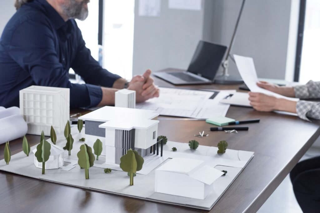 little model of new modern building WZ4FTX5